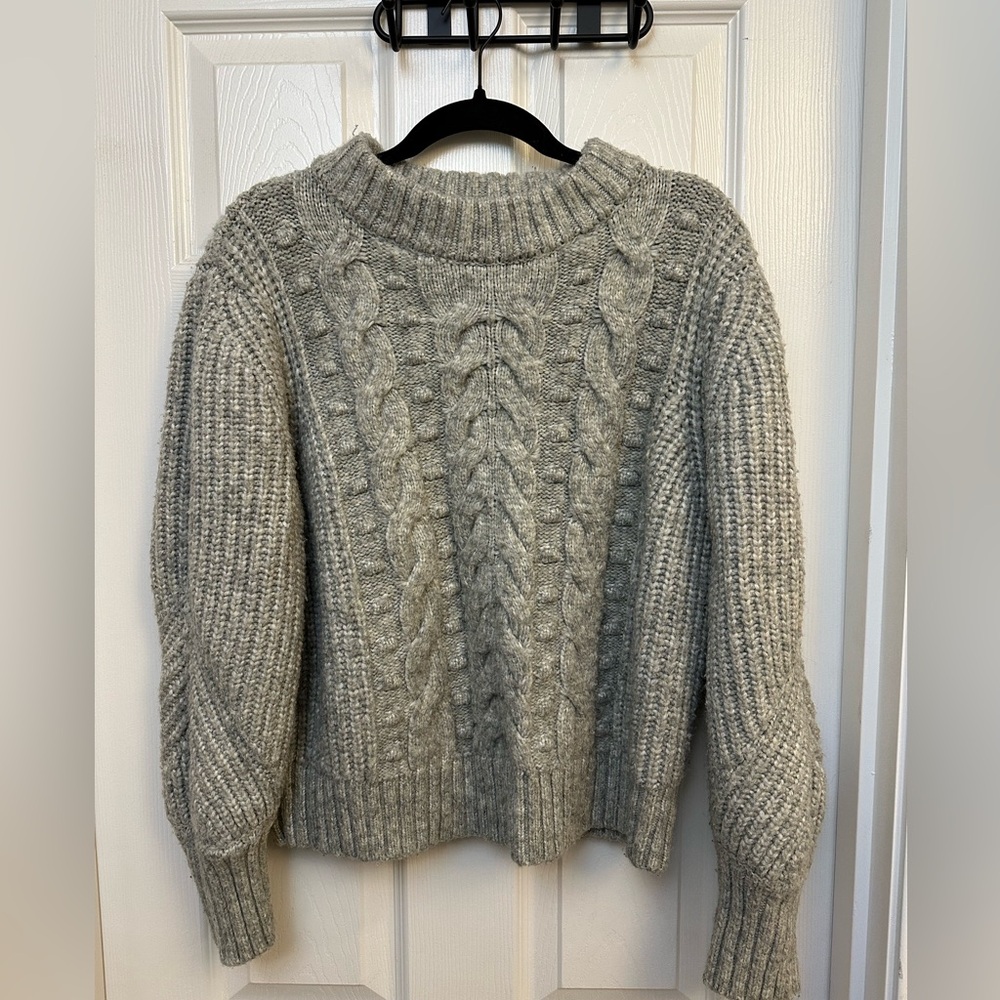 A New Day Target Grey Cable Knit Sweater Chunky Gray Sweater Womens Medium